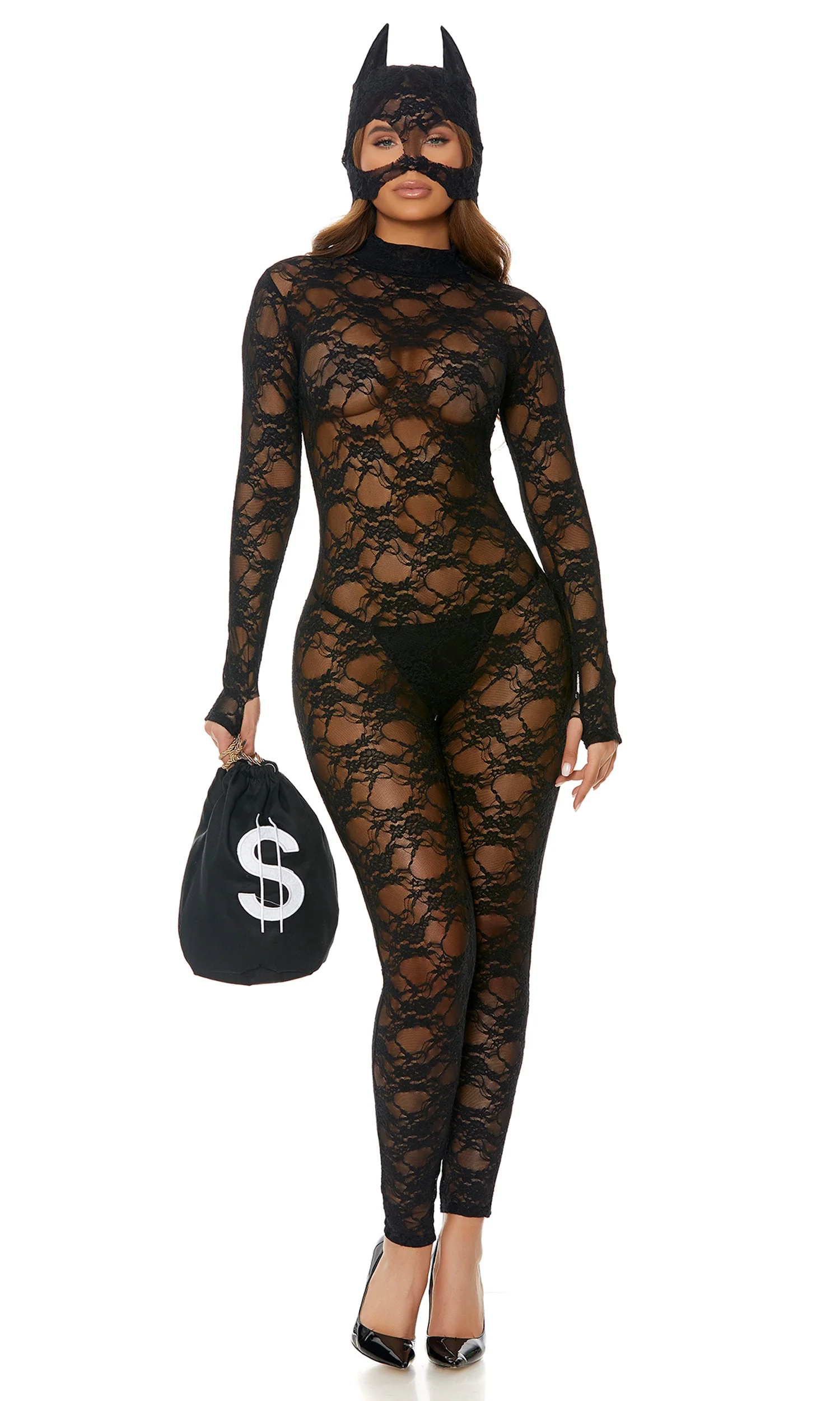 About My Money 3-Piece Women's Sexy Cat Burglar Costume - Image 3