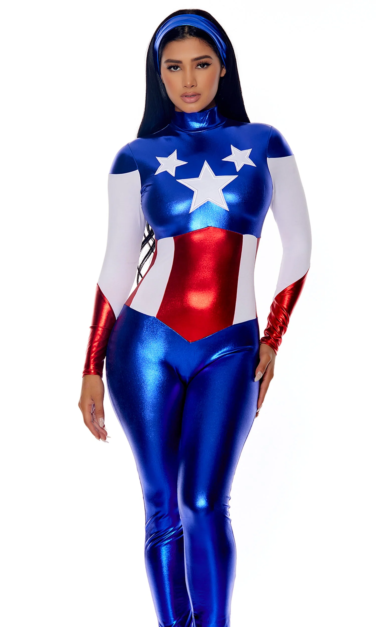 Astonishing Allegiance 2-Piece Women's Sexy Hero Costume - Image 4