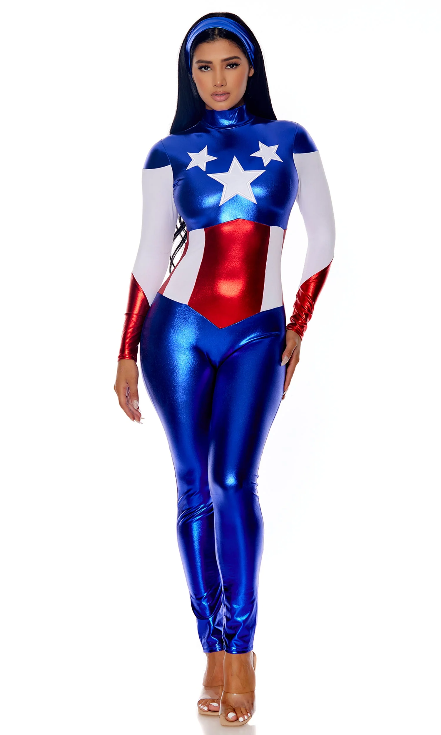 Astonishing Allegiance 2-Piece Women's Sexy Hero Costume - Image 6