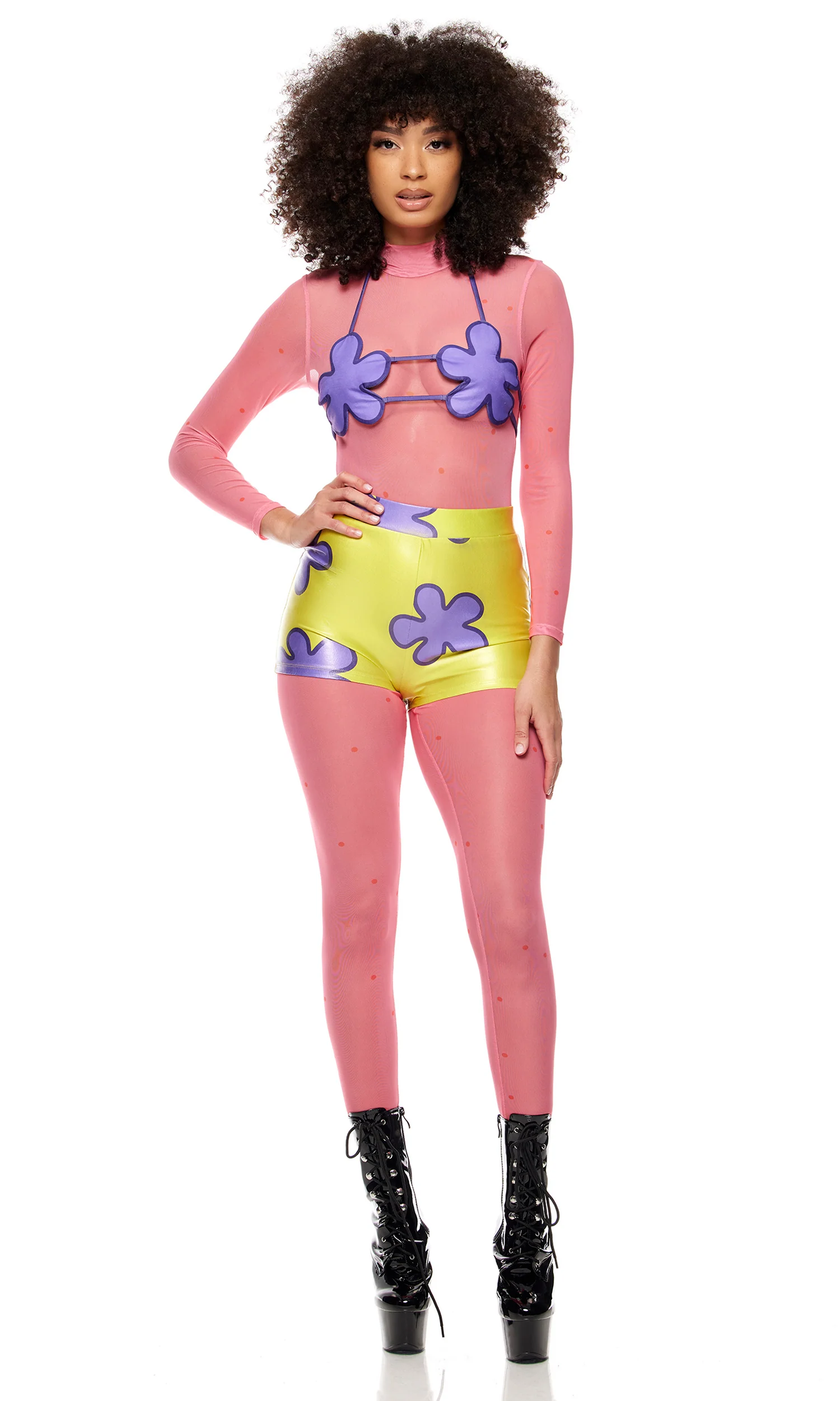 Bikini Bottom 5-Piece Women's Cartoon Character Costume - Image 3