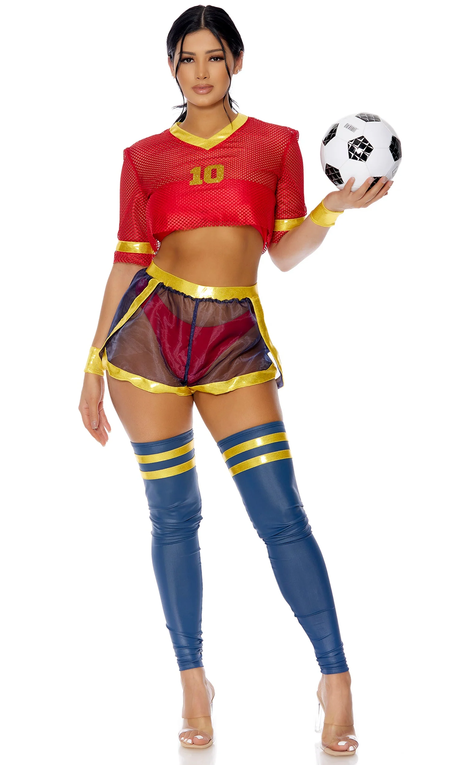 Goals 7-Piece Women's Sexy Soccer Player Costume - Image 3