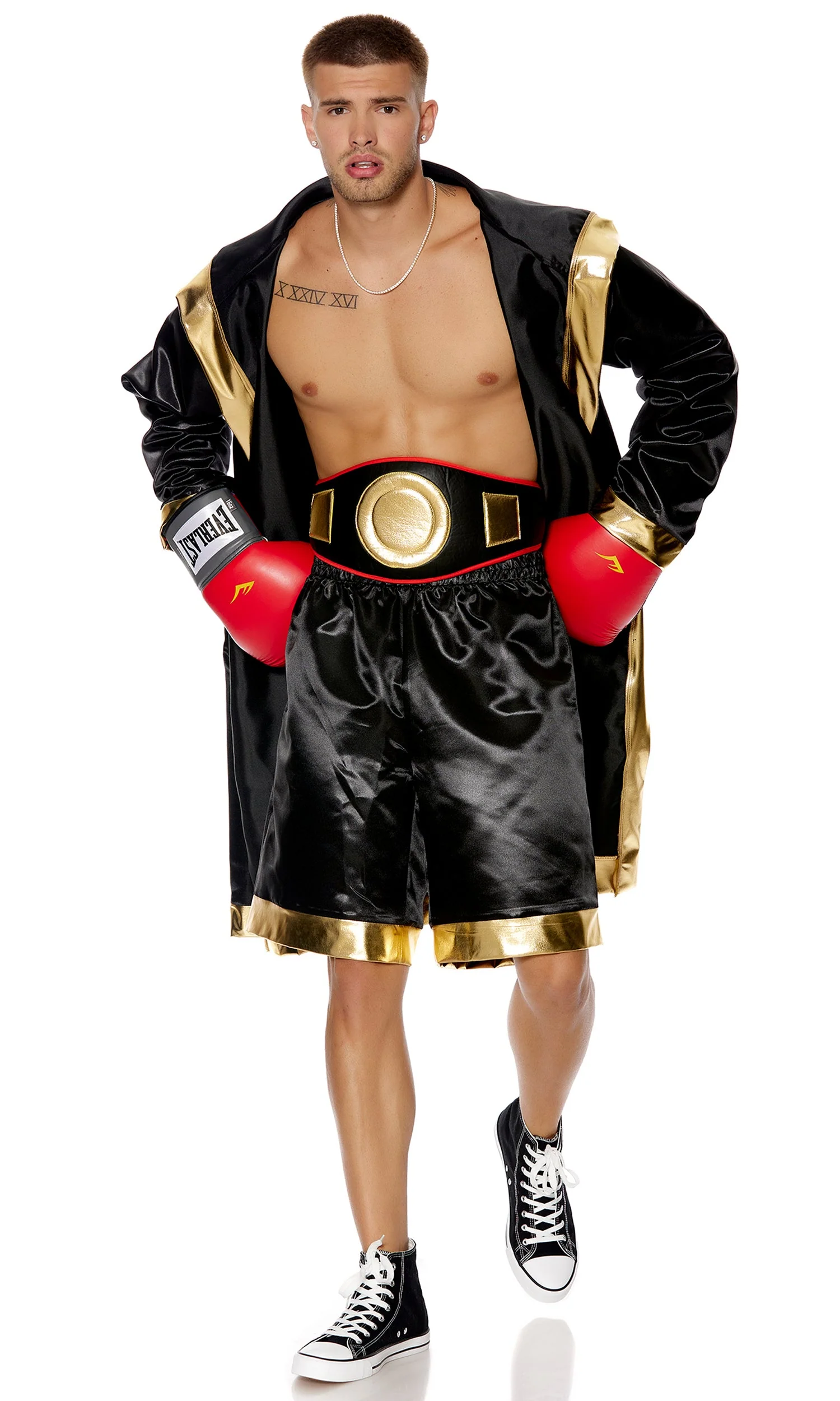 Knockout Champ 3-Piece Men's Boxer Costume - Image 4