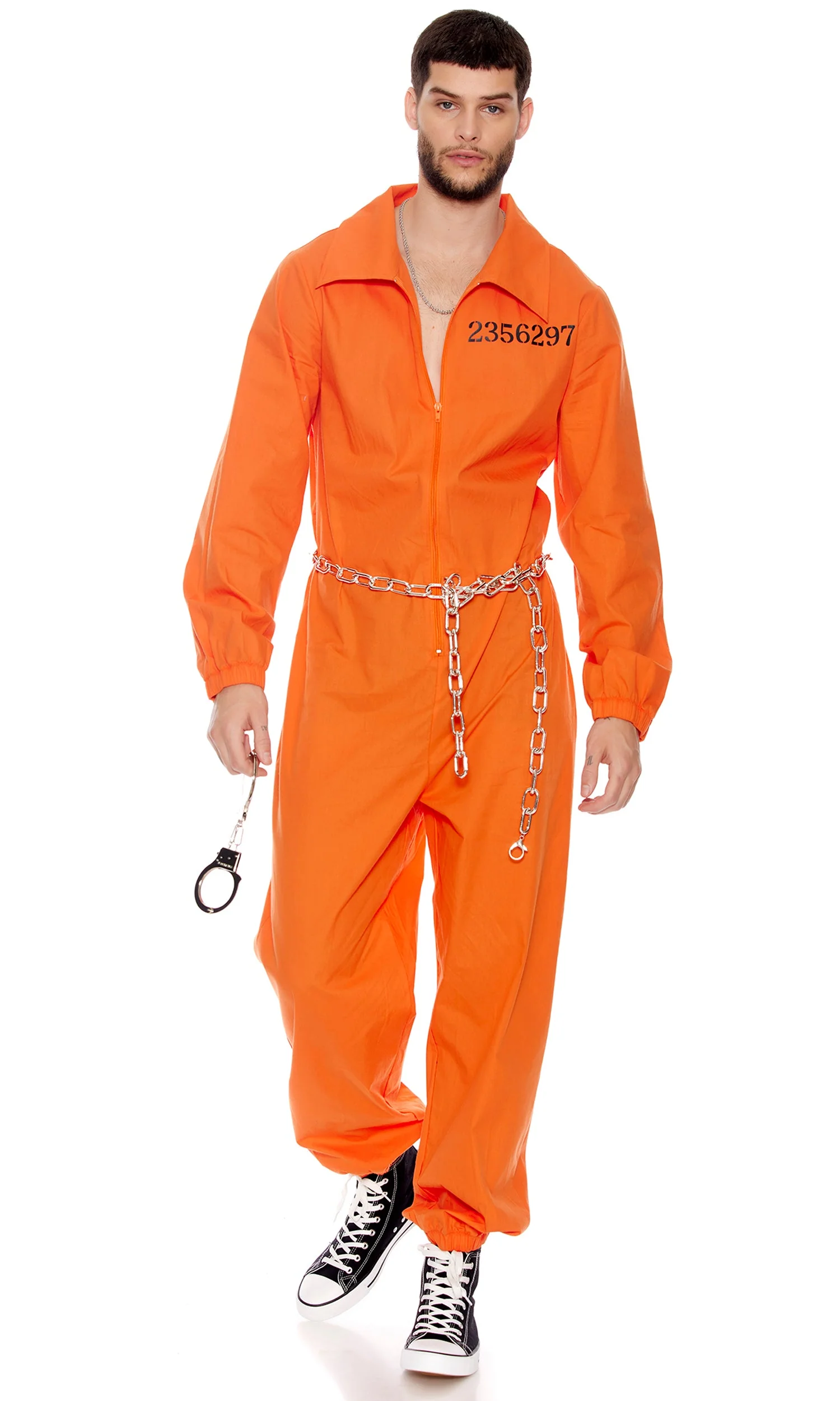 Lock it Down 3-Piece Men's Inmate Costume - Image 3