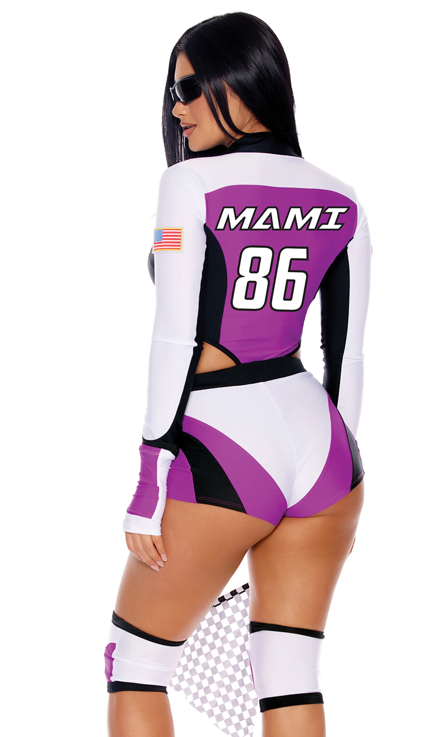 Ready To Race 5-Piece Women's Sexy Motocross Racer Costume - Image 2