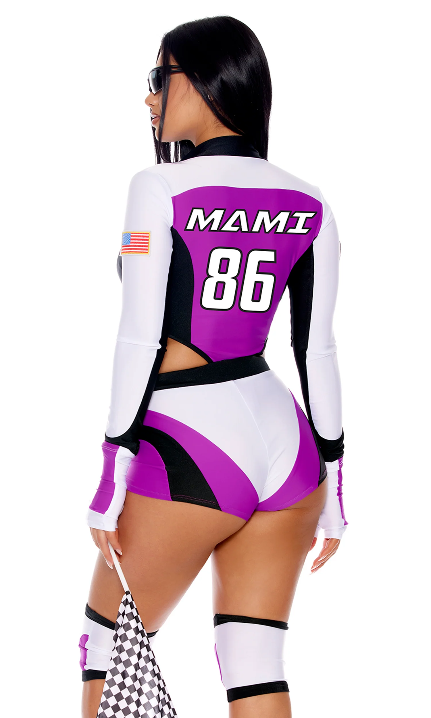 Ready To Race 5-Piece Women's Sexy Motocross Racer Costume - Image 5