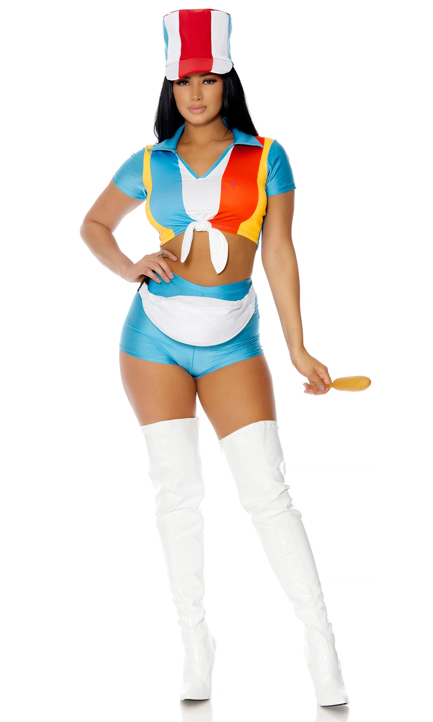 Stick With It 4-Piece Women's Sexy Fast Food Employee Costume - Image 5