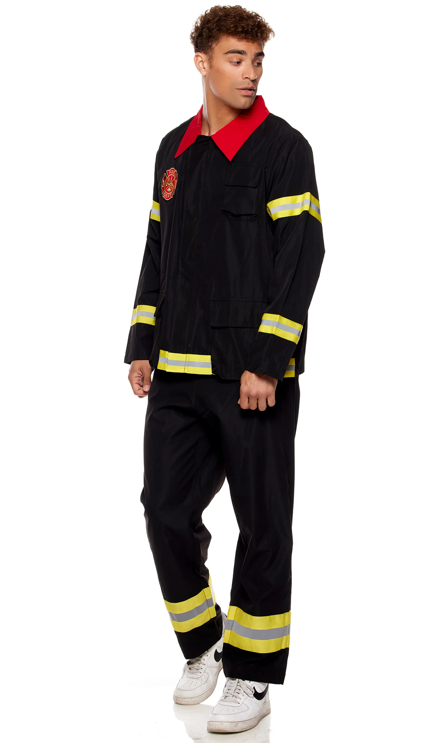 Where's The Fire 2-Piece Men's Firefighter Costume - Image 3